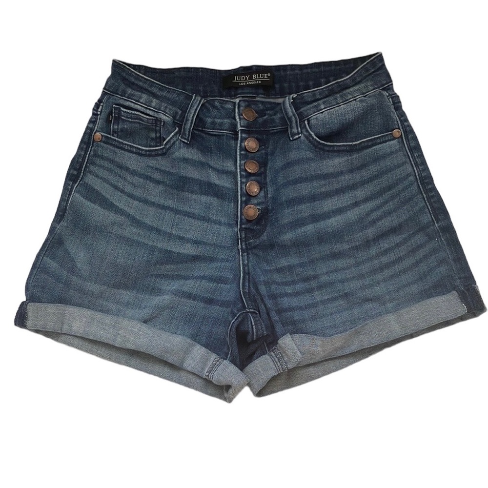 Judy Blue high rise button fly denim shorts size 27